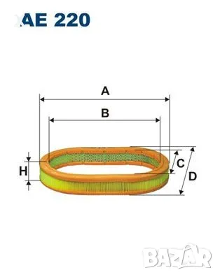  FILTRON AE220 Въздушен филтър 1.6, 1.6 i, FORD Escort Mk3 Mk4 Mk5  Orion Mk2  Fiesta Mk2  1980-2013, снимка 1