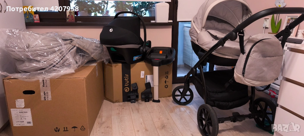 Бебешка количка Buba Zaza 4 в 1, снимка 1
