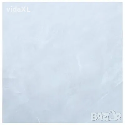 vidaXL Самозалепващи подови дъски, 5,11 м², PVC, бял мрамор（SKU:146236）, снимка 1