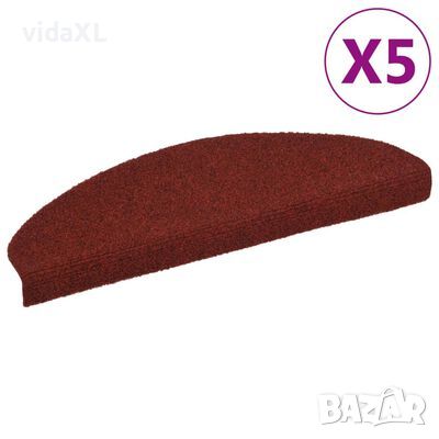 vidaXL Самозалепващи стелки за стъпала, 5 бр, червени, 65x21x4 см(SKU:149706, снимка 1