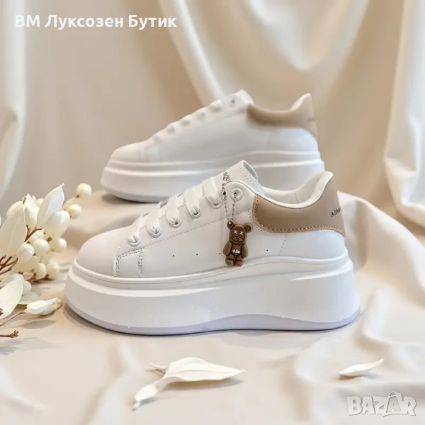 🎀 Дамски луксозни кецове с платформа – налични и в червено!, снимка 1