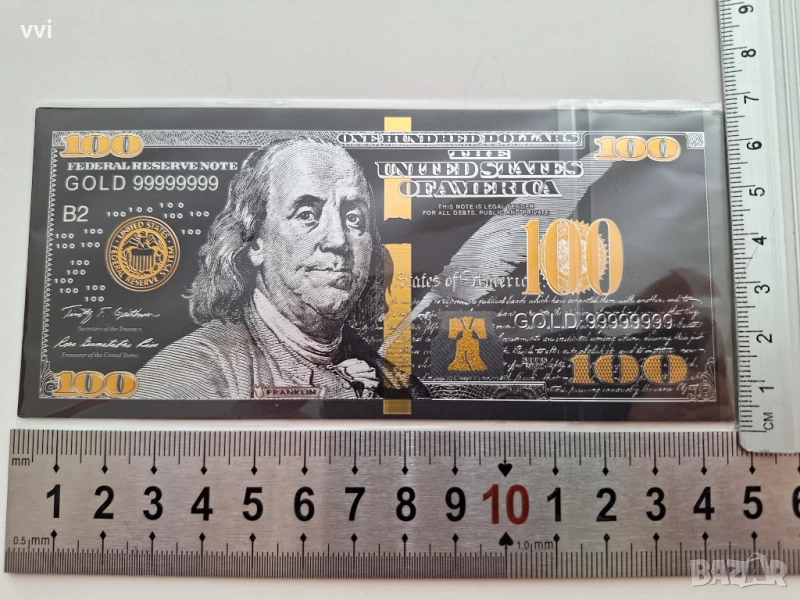 Черна банкнота $100, снимка 1