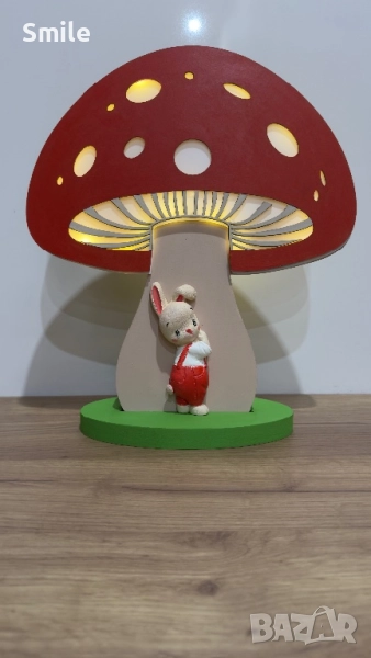 Детска лампа “Гъбка с малко зайче”, снимка 1