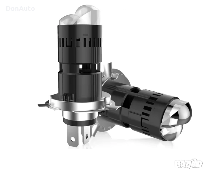 H4 LED крушки с лупи 6000К, снимка 1