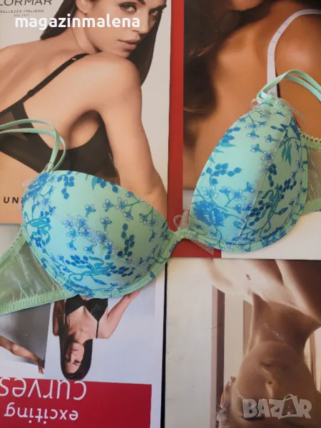 75B,80B розов,син,жълт италиански пуш-ъп сутиени с подплънки италиански сутиен свалящи подплънки, снимка 1