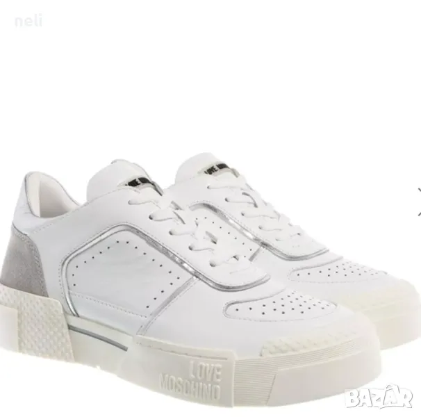  Продавам маратонки на платформа Sneakerd Text50 Mix Bianco от Love Moschino , снимка 1