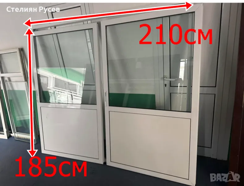 0024 ALU алуминиева дограма врата / врати 185/210см / плъзгащи - цена 286 лв                        , снимка 1