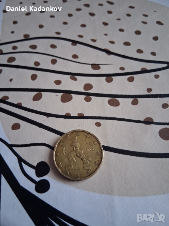 20 евро цента Италия 2002 г., снимка 1