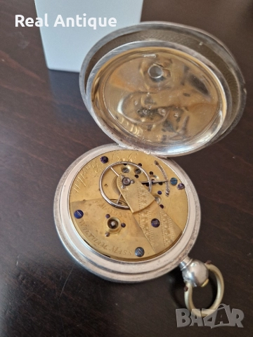 Рядък антикварен колекционерски американски сребърен джобен часовник Appleton Tracy & Co -Waltham , снимка 8 - Антикварни и старинни предмети - 51617506