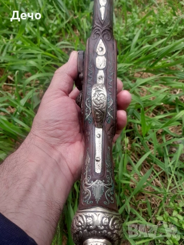 Красив и Атрактивен  Хайдушки, Османски, Балкански Кремъчен  пищов, снимка 7 - Антикварни и старинни предмети - 54218791