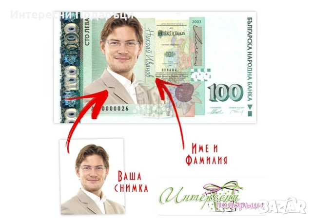 Банкнота със снимка - 100 лева 