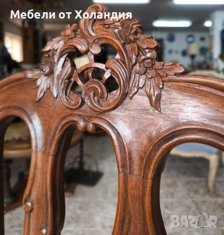 2 бр. френски стола с дърворезба, снимка 4 - Столове - 52038676