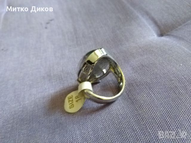 Масивен пръстен сайз 18 с камък нов, снимка 4 - Пръстени - 45360413