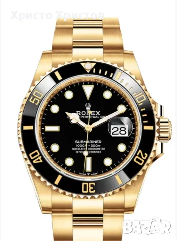 Мъжки луксозен часовник Rolex Submariner 41 mm 126618LN Yellow Gold Black Dial , снимка 1 - Мъжки - 45506334