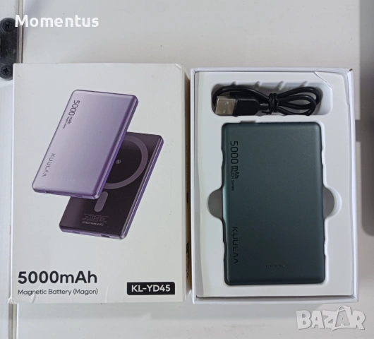 Преносимо зарядно устройство KUULAA Magsafe 5000mAh 20W, снимка 6 - Външни батерии - 53918909