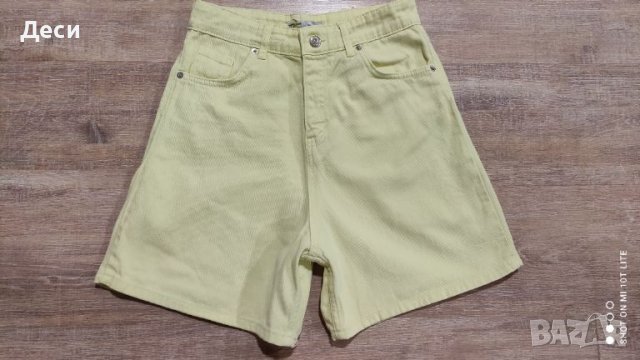 дънкови панталонки с висока талия, снимка 3 - Къси панталони и бермуди - 46145542