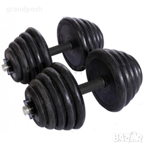 Гумени дъмбели с железни дръжки топ цена дискове тежести лостове, снимка 7 - Фитнес уреди - 52216386