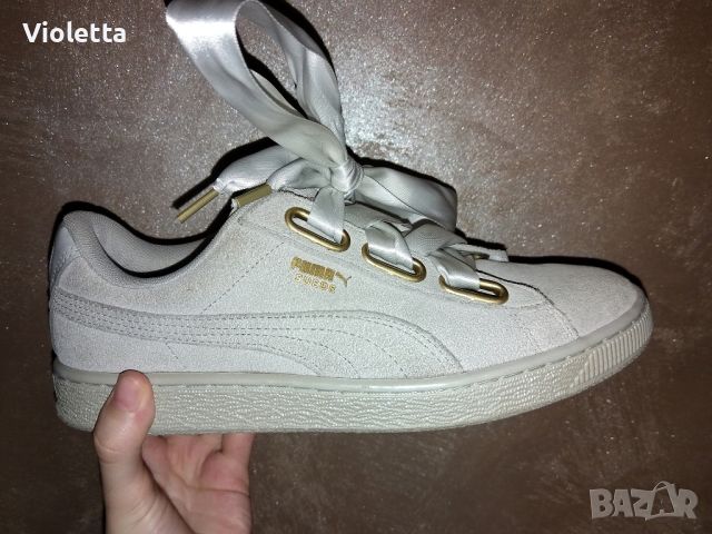 Puma Suede Ribbon дамски нови сникърси, снимка 2 - Маратонки - 46813158