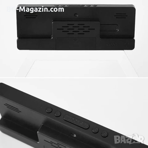 Стилен настолен LED часовник с термометър USB дата аларма календар големи цифри будилник светещ ток, снимка 7 - Други - 51038871