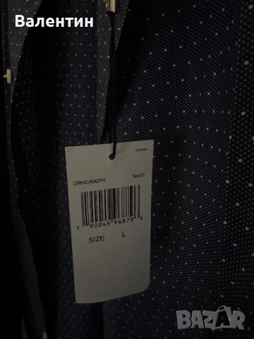 Мъжка риза  Michael Kors CR64CAN2FH Navy (тъмносин), снимка 4 - Ризи - 54194574