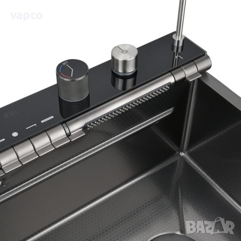 Модерна мултифункционална кухненска мивка с регулируем двоен водопад, снимка 14 - Мивки - 46110333
