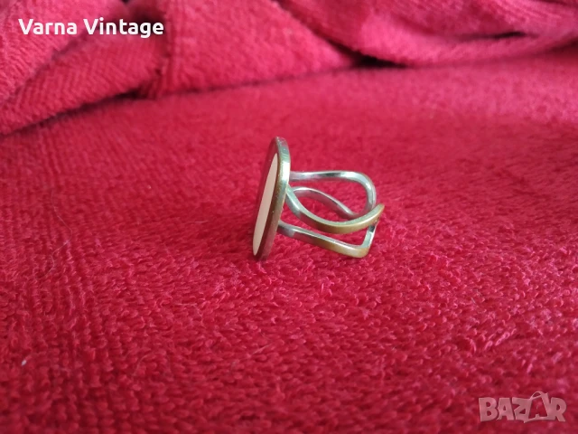 Дамски винтидж пръстен. емайл., снимка 4 - Пръстени - 51080007