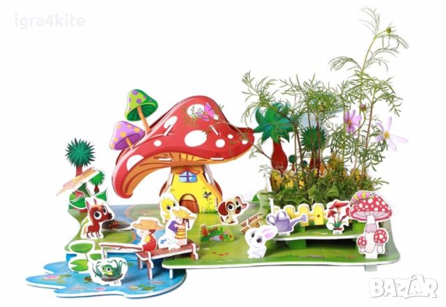 3D макет голям размер с растяща жива градина / My Zilipoo - Rainbow House 3Д макети, снимка 7 - Декорация за дома - 45467345