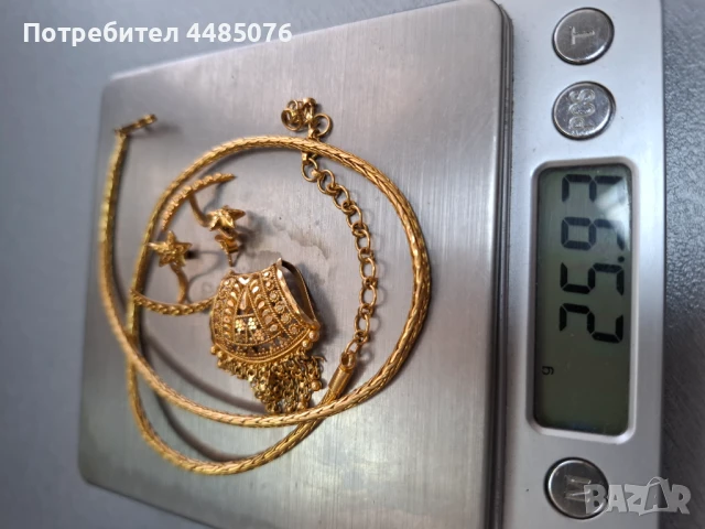 ЗЛАТЕН ДАМСКИ КОМПЛЕКТ 22К. , снимка 7 - Бижутерийни комплекти - 51029219