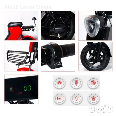 🔥 Електрически скутер с кош – Нов модел 🚀, снимка 9 - Мотоциклети и мототехника - 54162786