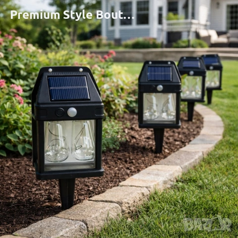Соларна градинска лампа HW-889C-2 - естествена и енергоспестяваща светлина, снимка 7 - Други - 53813270