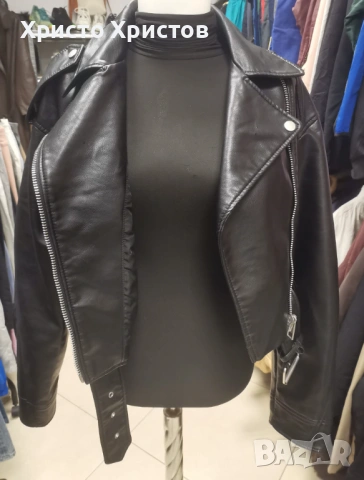 Дамско кожено яке ZARA  Размер XS, снимка 3 - Якета - 53606621