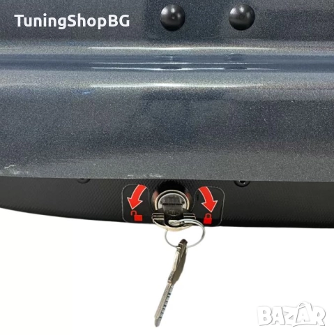 Автобокс Junior Altro 140x90x38cm с 70 mm крепежи, с едностранно отваряне с ключ, 370 литра, снимка 7 - Аксесоари и консумативи - 52548473