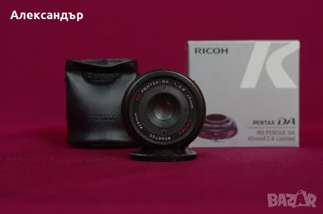 Pentax HD DA 40mm ltd. "Палачинката" - модерна и в отлично състояние, снимка 1 - Обективи и филтри - 47209809