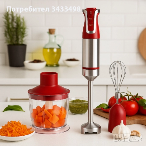 Пасатор 3 в 1 с чопър и бъркалка Royalty Line RL-ESMS800