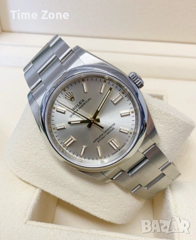 Rolex Oyster Perpetual 36mm Steel Silver Dial Automatic Дамски Различни Цветове, снимка 3 - Дамски - 54042187