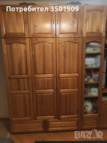 Холна секция - гардероб + ТВ шкаф, снимка 2 - Секции и витрини - 52704517