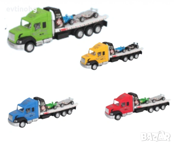 Автовоз, две състезателни коли