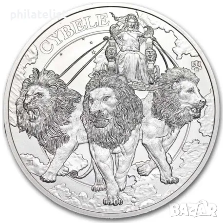 Света Елена 2024 - 1 паунд - Кибела и лъвовете , 1 OZ Сребърна монета , снимка 6 - Нумизматика и бонистика - 50099251