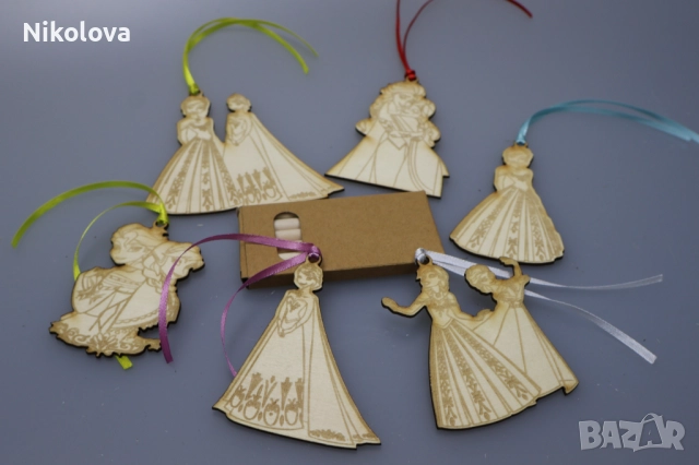 Сет от 6 коледни фигурки за оцветяване с цветни моливи – творчески комплект, снимка 6 - Други - 52276454