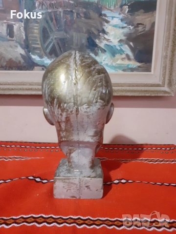 Страхотен бюст на Хитлер от лят бетон с цвят бронз, снимка 4 - Антикварни и старинни предмети - 52528114