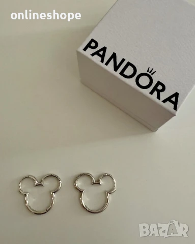 ALE S925 Сребърни обеци Pandora Disney Mickey Mouse 