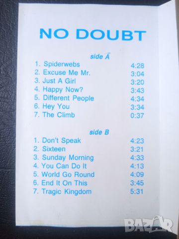 No Doubt – Tragic Kingdom аудио касета музика, снимка 2 - Аудио касети - 45752951