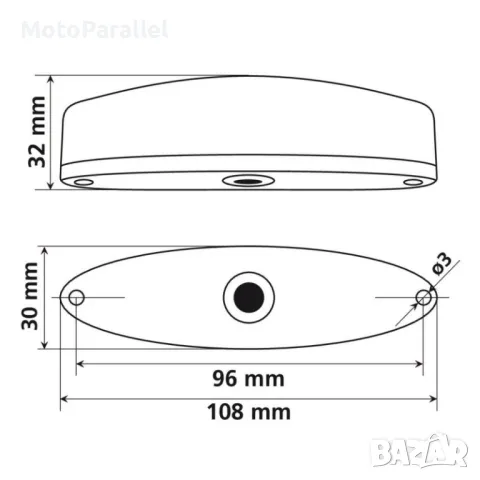 Задни мото светлини "Porster" Led 12V , снимка 2 - Аксесоари и консумативи - 47217281