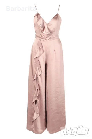 Сатенен гащеризон размер М/38 цвят пудра, снимка 3 - Гащеризони - 51889116