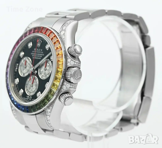 Rolex Cosmograph Daytona 40mm White Gold "Rainbow" Automatic Дамски / Унисекс Различни Варианти, снимка 10 - Дамски - 54047440