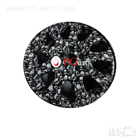 Фолио за хидрографика SKULL BLACK AND WHITE 50, снимка 2 - Друго търговско оборудване - 53193712