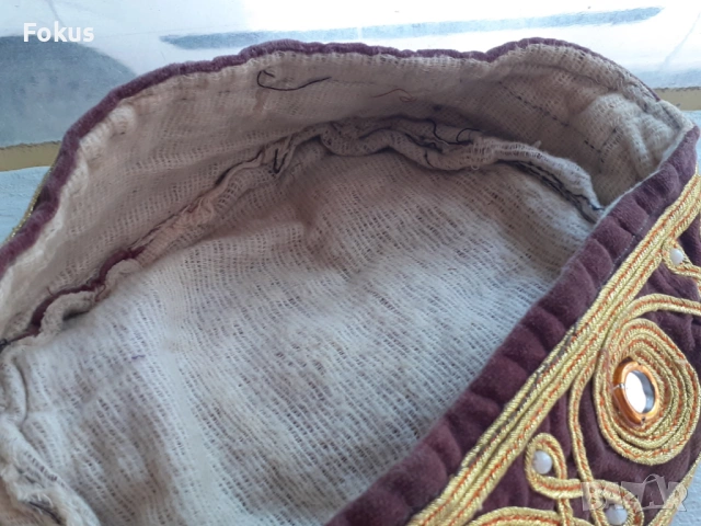 Стара шапка Тюбетейка ръчно изработена 19 век, снимка 3 - Антикварни и старинни предмети - 53366818