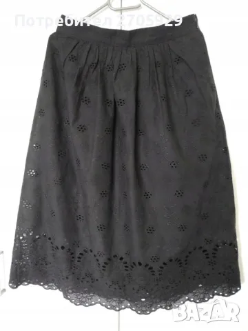 Н&М пола с английска бродерия, размер 38(S/М), снимка 3 - Поли - 50185379