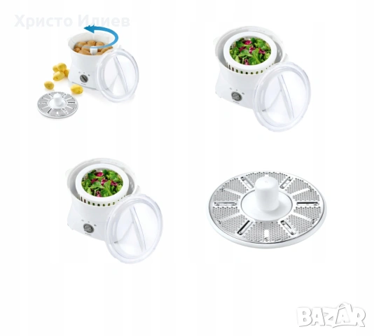 Електрическа белачка за картофи 2в1 Центрофуга за Салата SilverCrest, снимка 5 - Други - 53763037