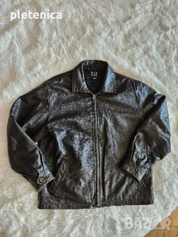 Мъжко кожено яке GAP , снимка 6 - Якета - 49976254